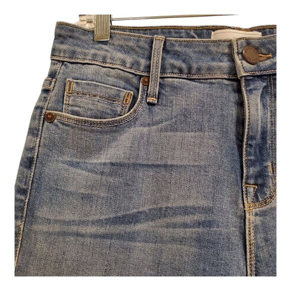 PARKER SMITH SZ 6/28 Straight Leg Stretch Distressed 5 Pocket Blue Jeans USA - Picture 3 of 13